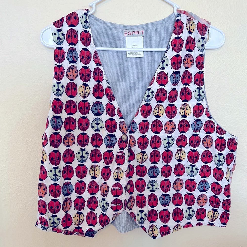 Vintage esprit lady bug vest